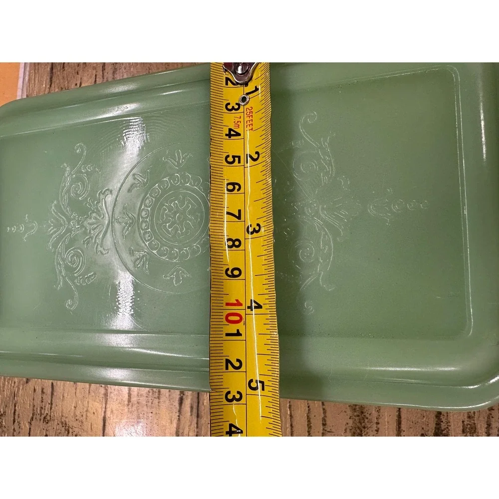 Vintage HTF Fire-King Jadeite Philbe Large Refrigerator Dish